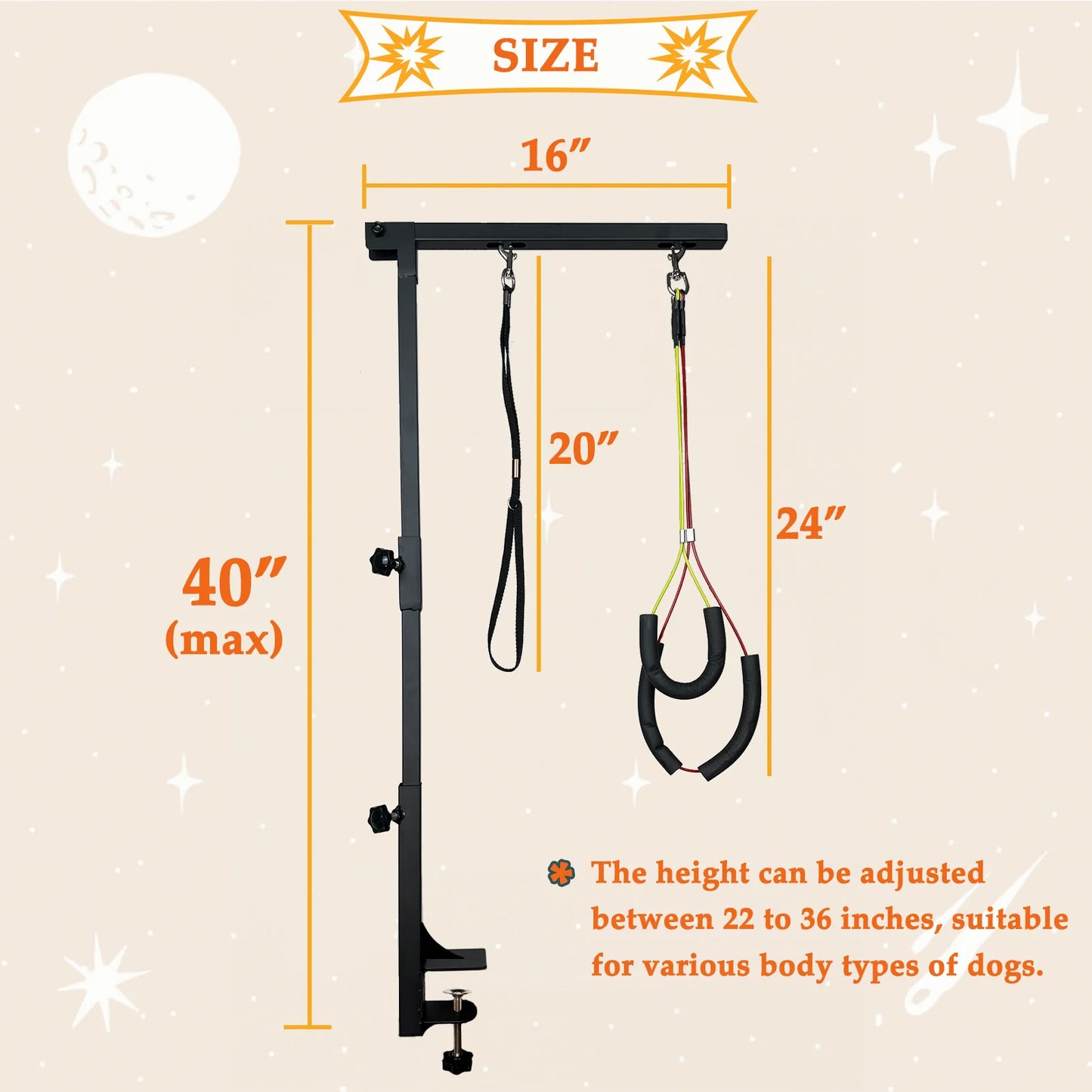 Dog Grooming Arm With Clamp For Small And Medium Dogs
