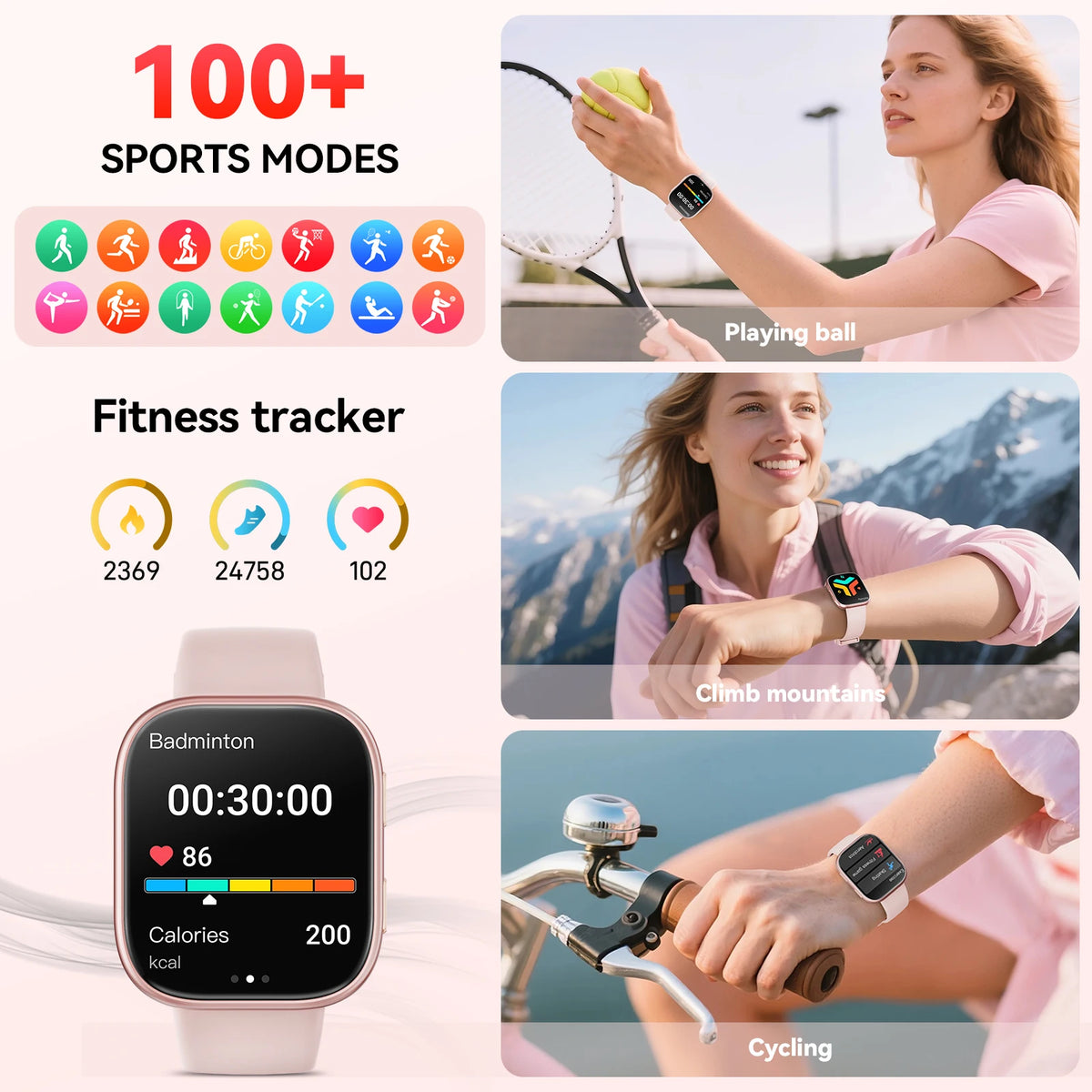 Smartwatch With Bluetooth Calling Fitness Tracking And Heart Rate Monitor