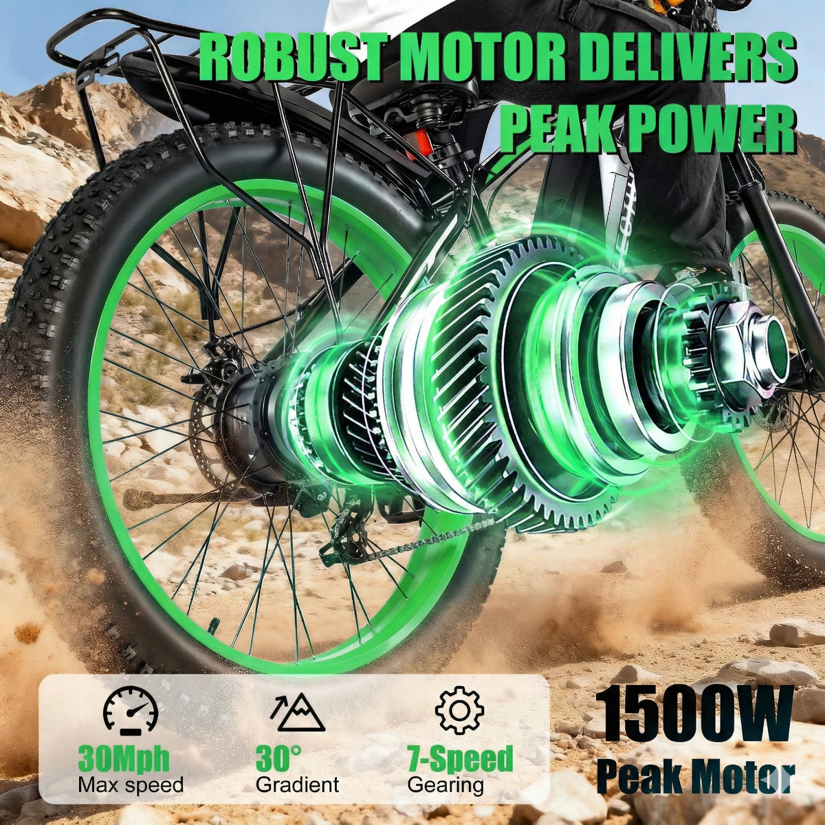 Fat Tire Electric Bike With 1000W Motor And 48V Battery