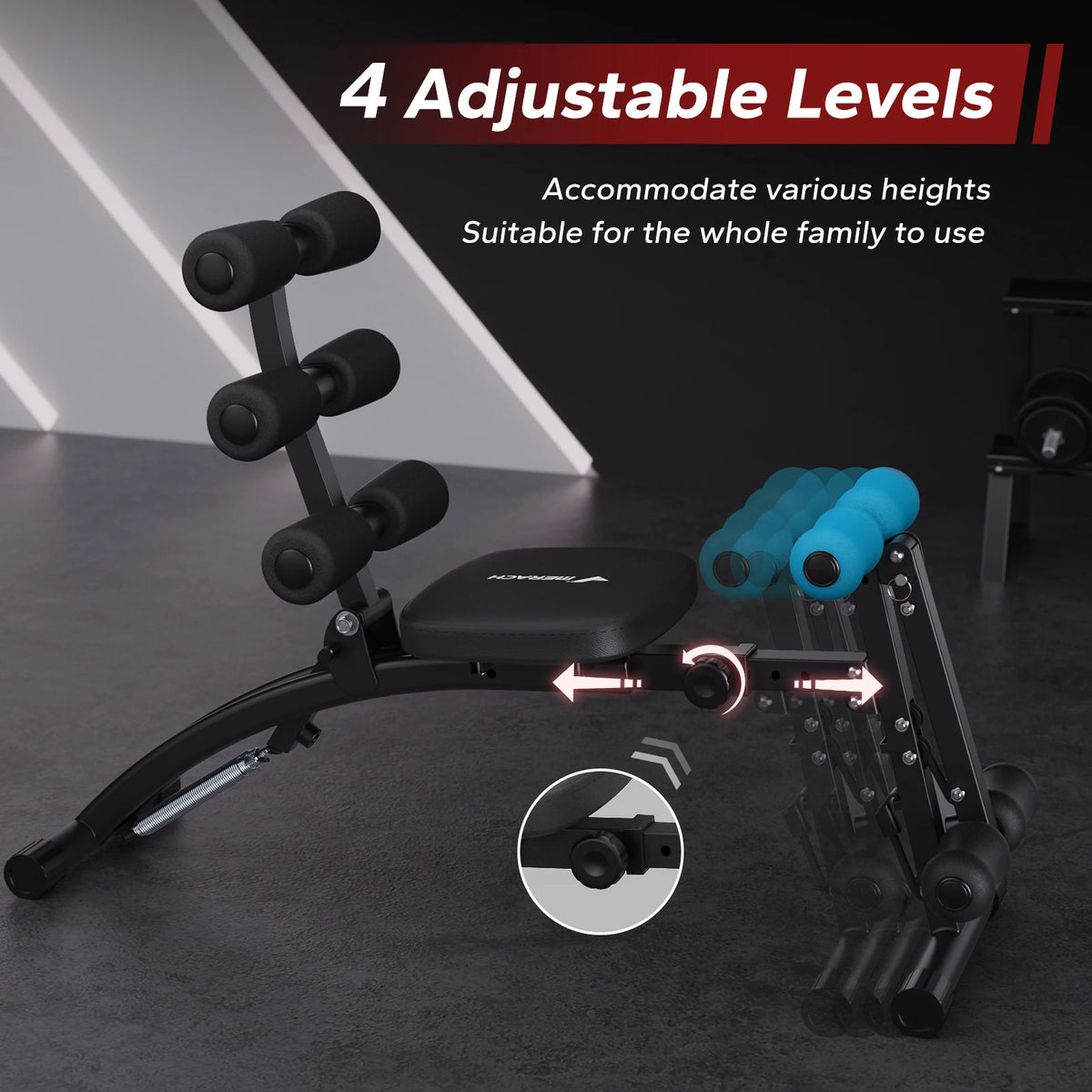 MERACH Adjustable Ab Trainer Bench for Home Gym Core Workouts