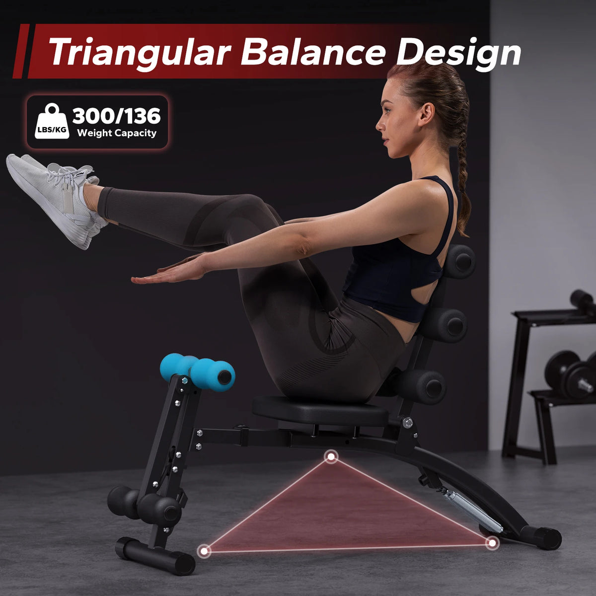 MERACH Adjustable Ab Trainer Bench for Home Gym Core Workouts