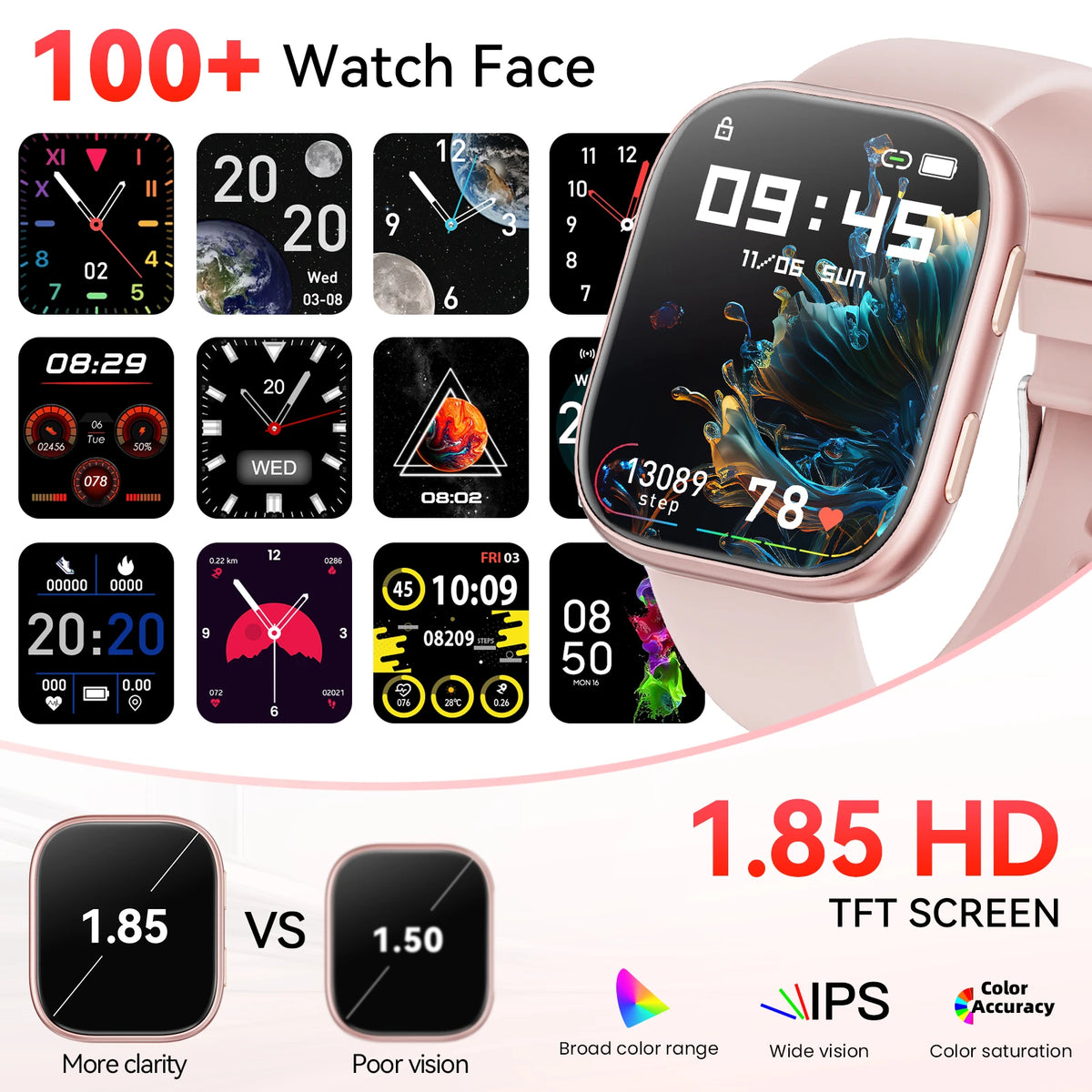 Smartwatch With Bluetooth Calling Fitness Tracking And Heart Rate Monitor
