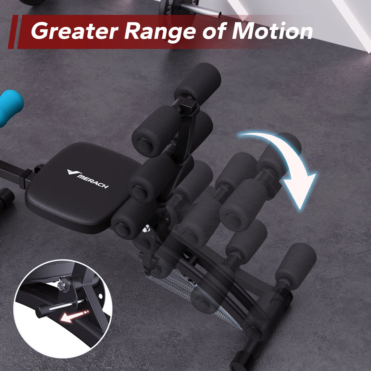 MERACH Adjustable Ab Trainer Bench for Home Gym Core Workouts