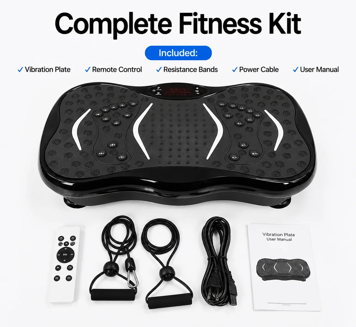 Bluetooth Vibration Plate Machine for Muscle Toning and Home Workouts