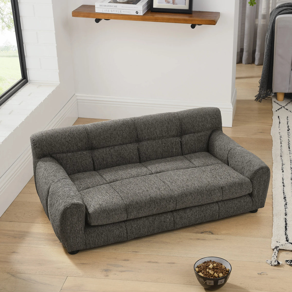 Breathable Dog Sofa Bed With Backrest And Armrests