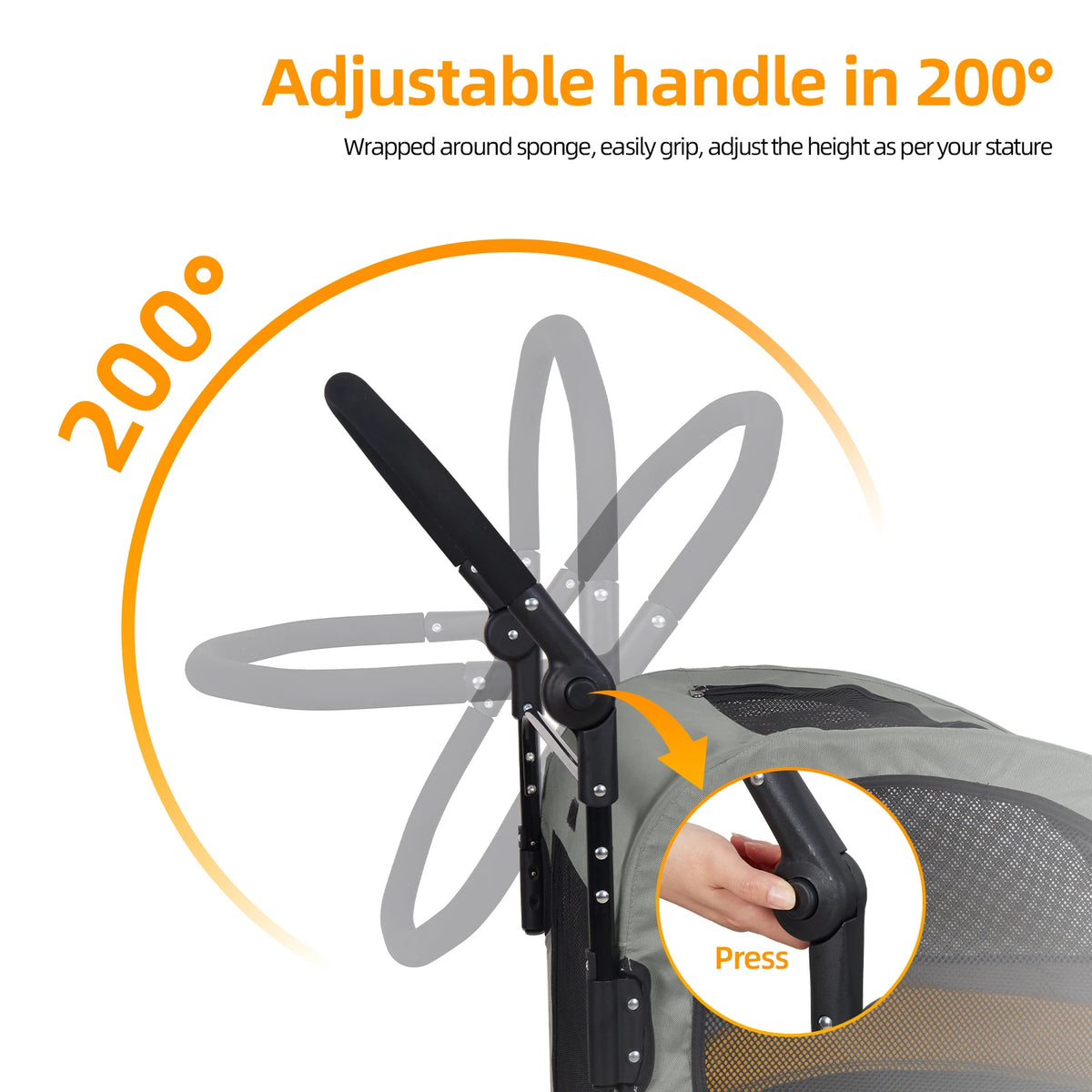 Portable Foldable Breathable Pet Stroller for Dogs and Cats Travel
