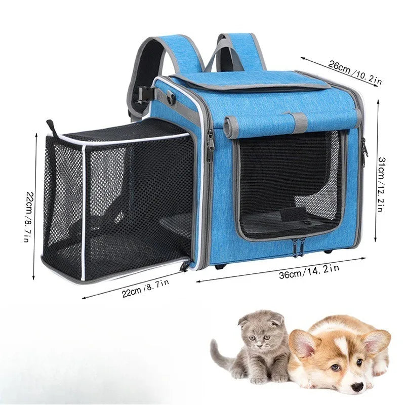 Expandable Cat Carrier Backpack for Travel and Outdoor Adventures