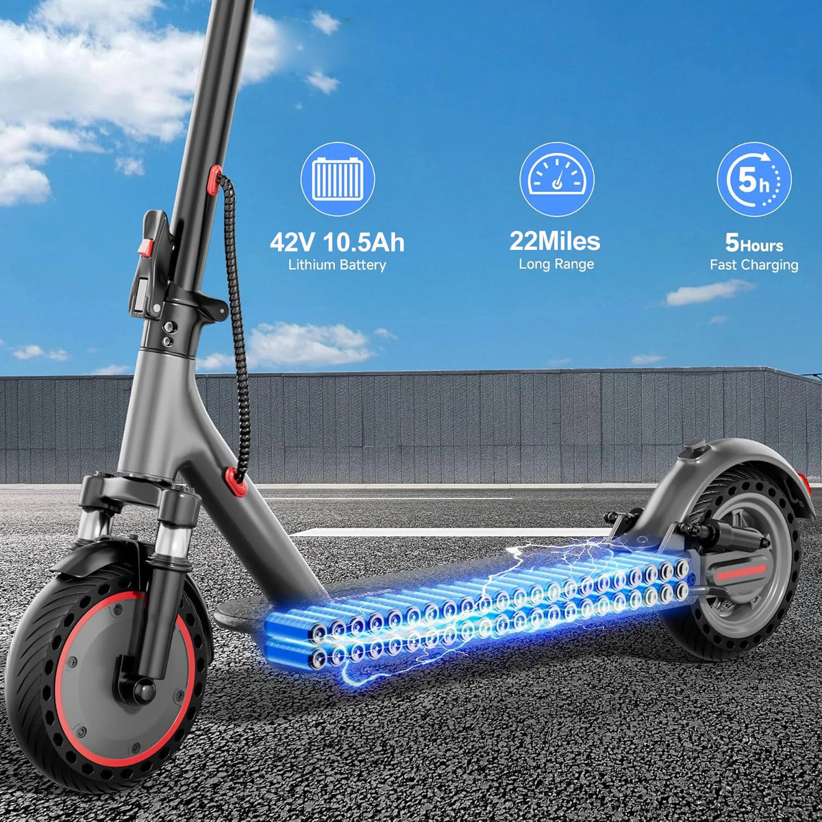 AOVOPRO 500W Electric Scooter With App Control And Dual Braking