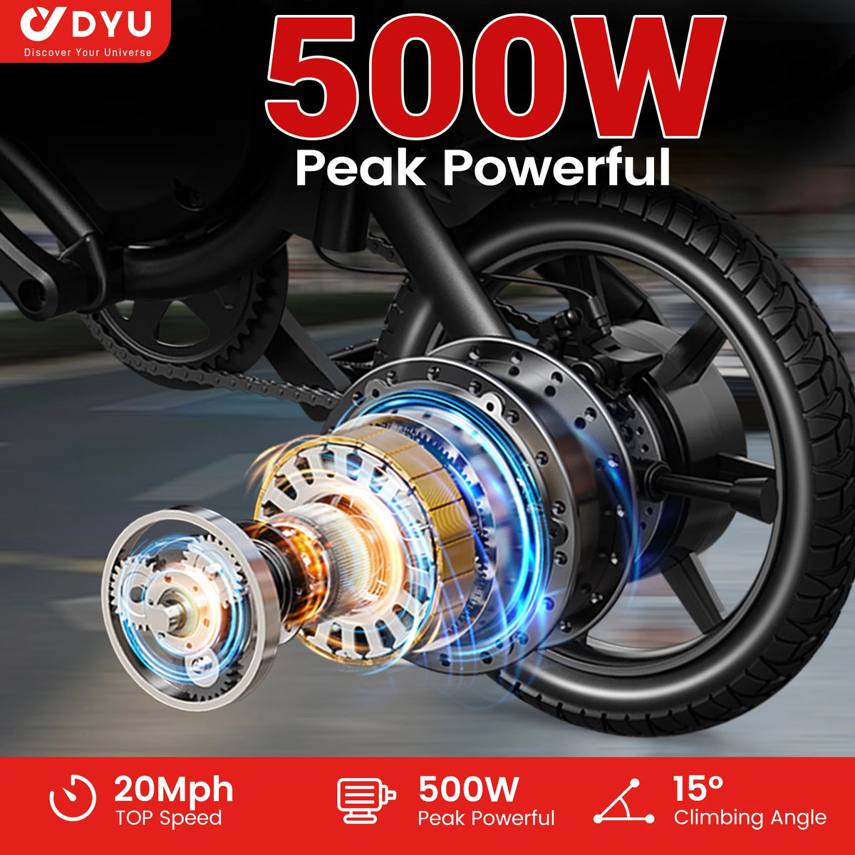 DYU D3F Folding Electric Bike For Convenient City Riding