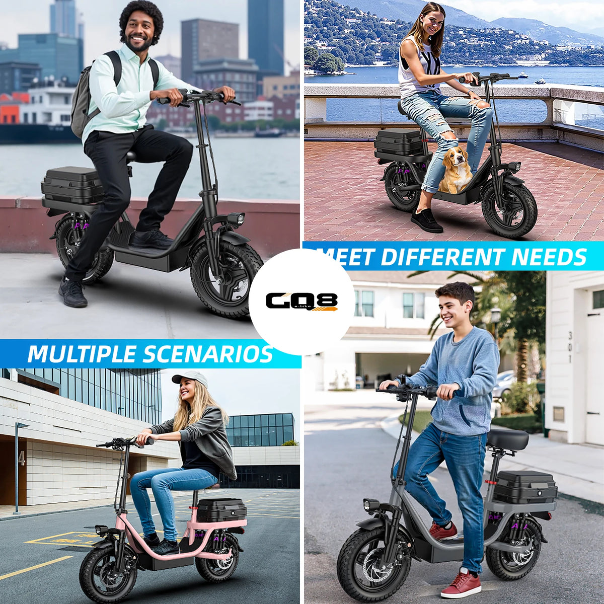 UPlee GQ8 Electric Bike With Fat Tires And Three Riding Modes