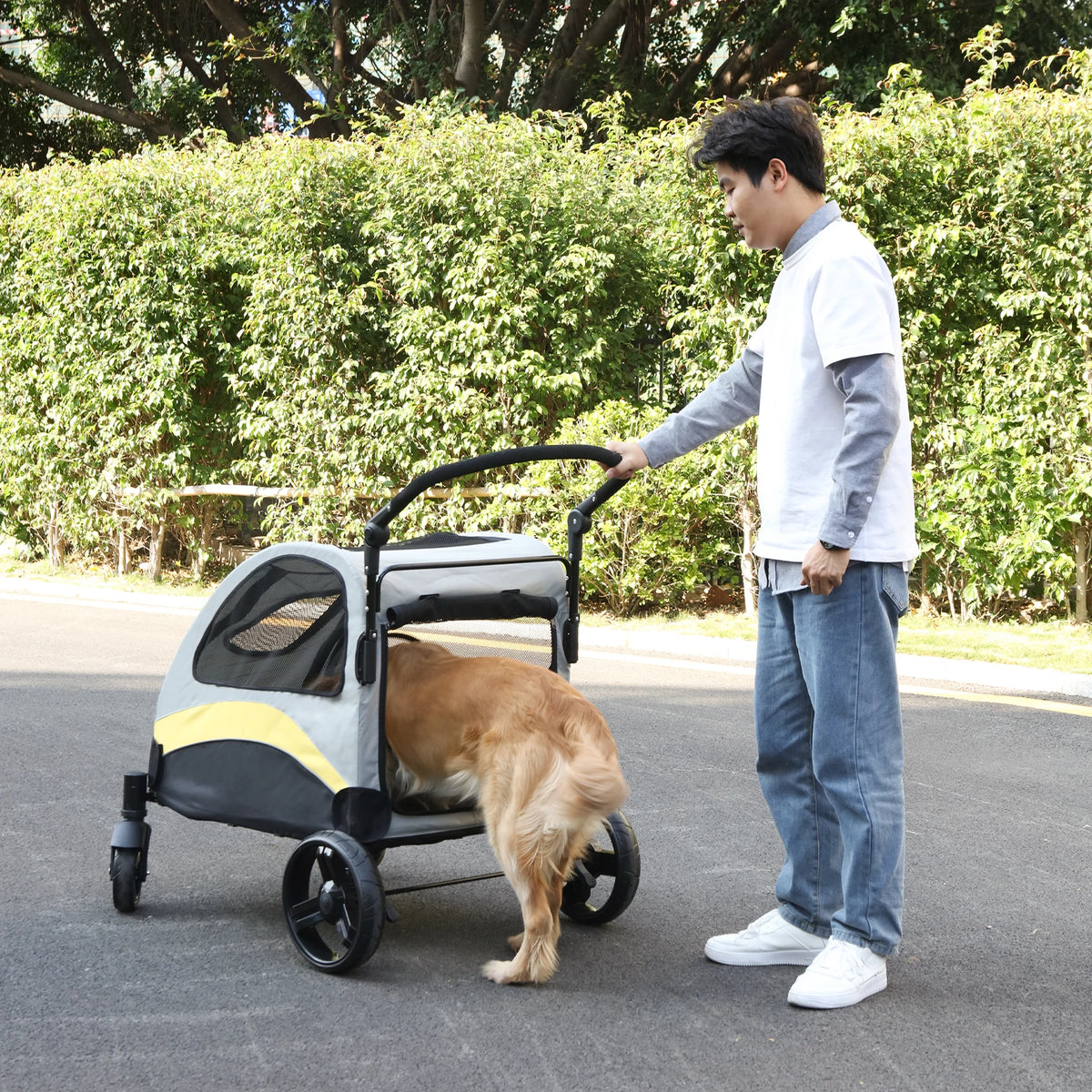 Portable Foldable Breathable Pet Stroller for Dogs and Cats Travel