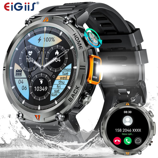 EIGIIS KE3 Bluetooth Smartwatch For Men With Health Monitor
