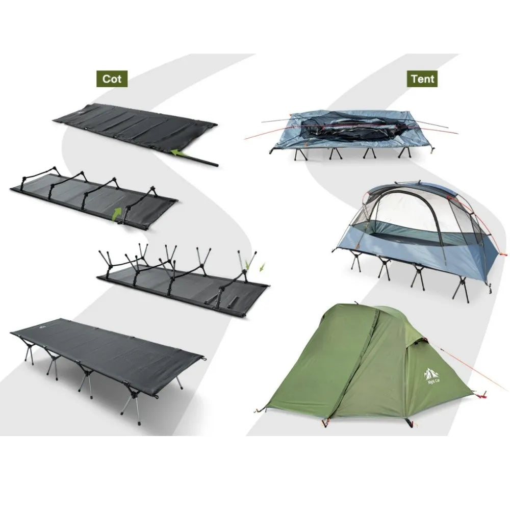 Night Cat Elevated Camping Cot Tent With Waterproof Mesh Shelter