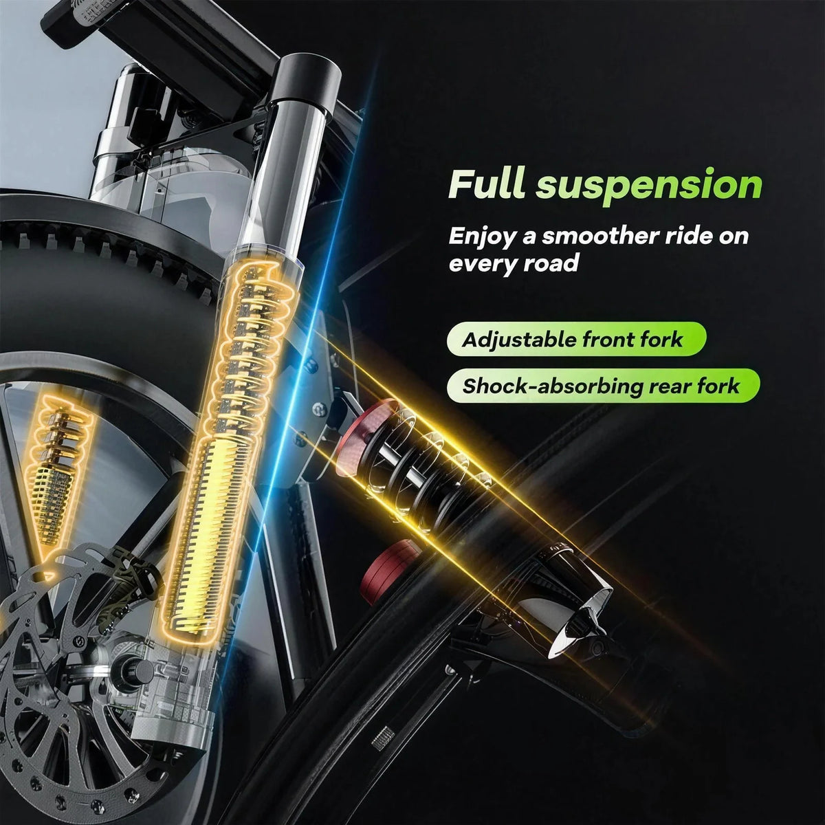 Cybervelo 1000W Electric Bike With Removable Battery For All Terrain