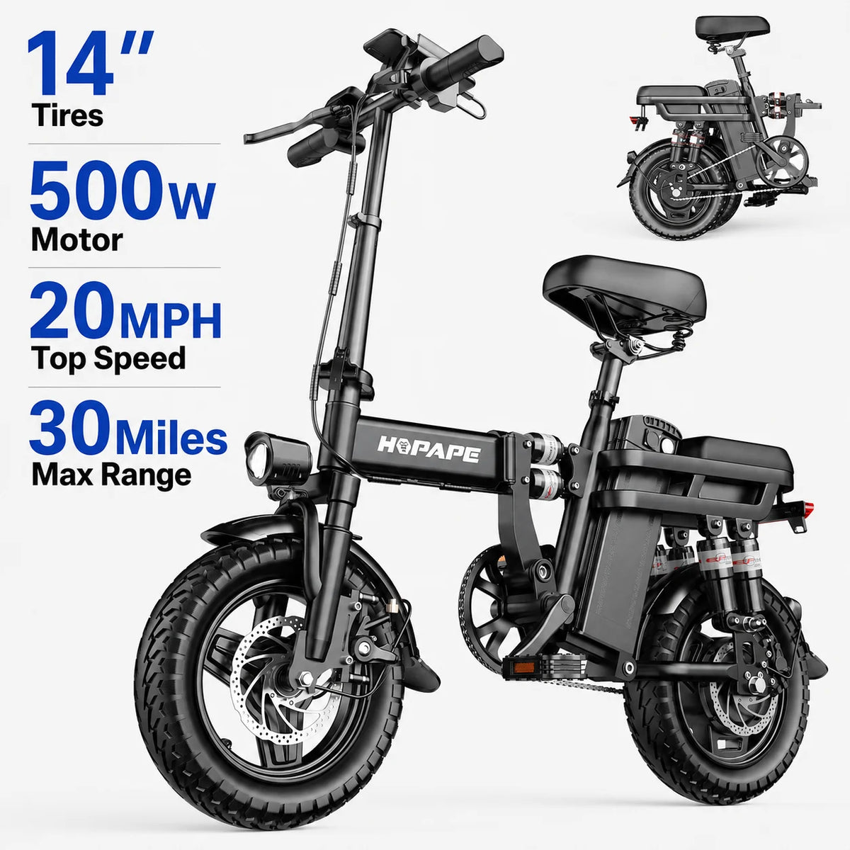 Eoeotwo 1500W Adult Fat Tire All Terrain Electric Commuter Bike