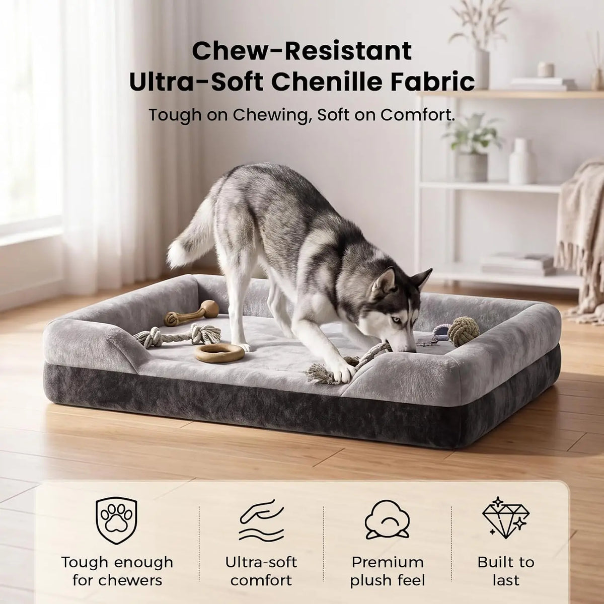 Orthopedic Dog Bed Cooling Gel Memory Foam And Washable Covers