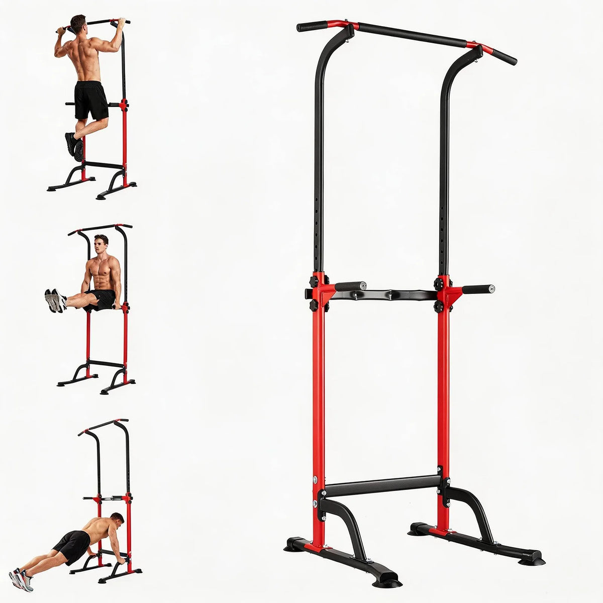 HiMISS Power Tower Dip Station Pull Up Bar Home Gym Equipment