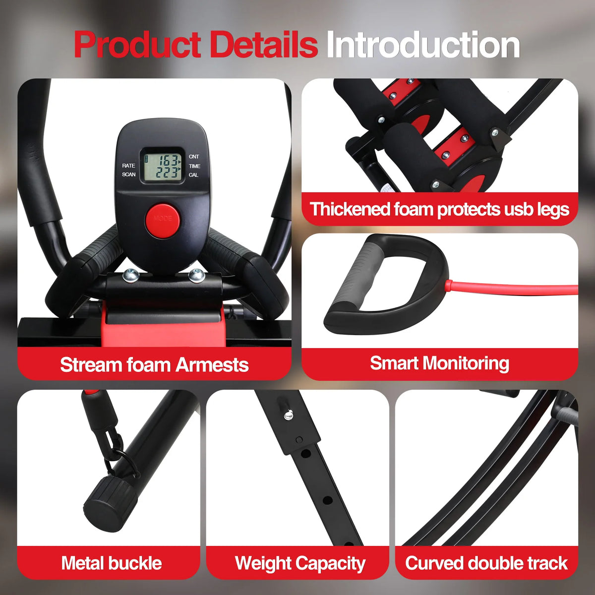 Foldable Adjustable Abdominal Trainer for Effective Core Workouts