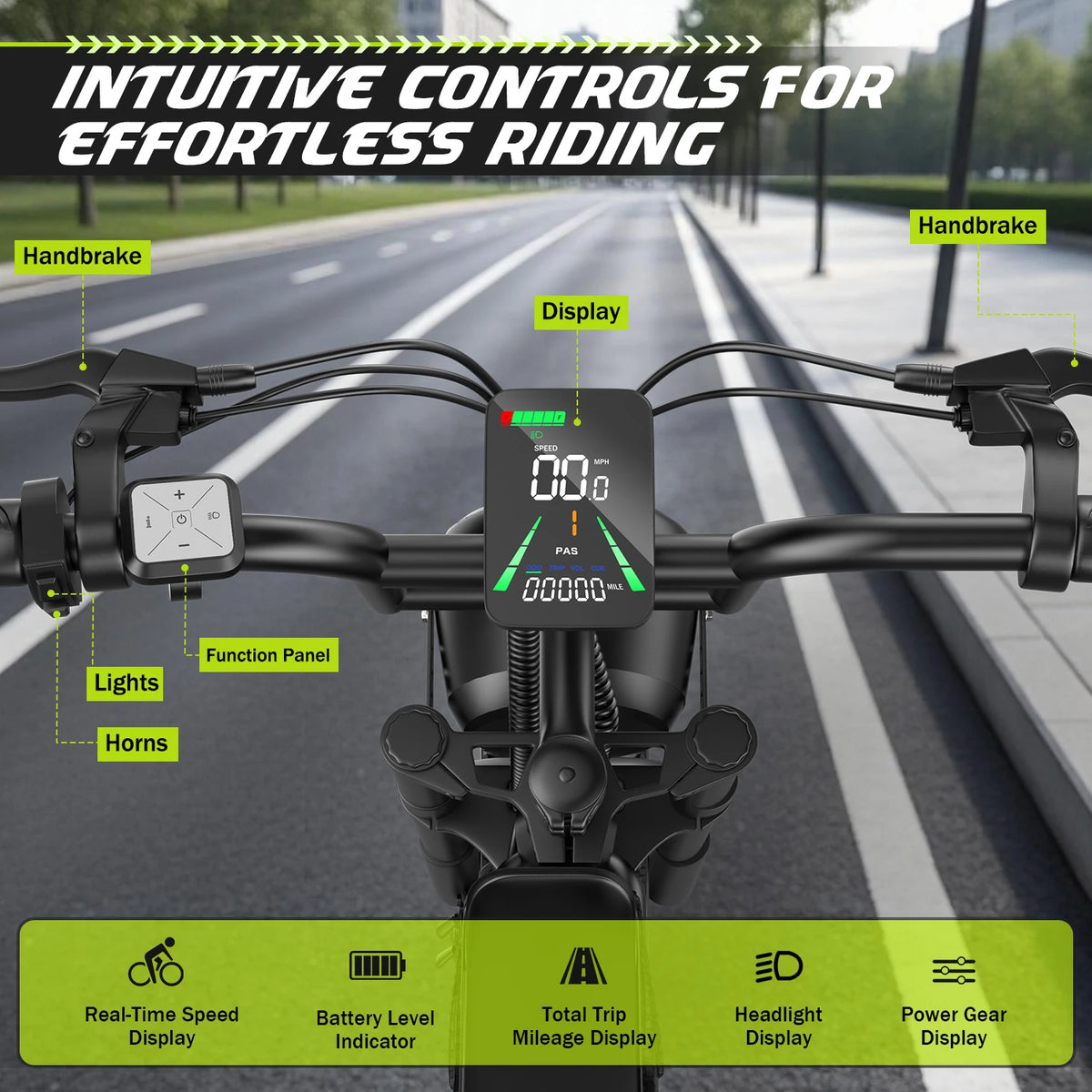 ASKGO Adult Electric Fat Tire All Terrain Dirt Bike