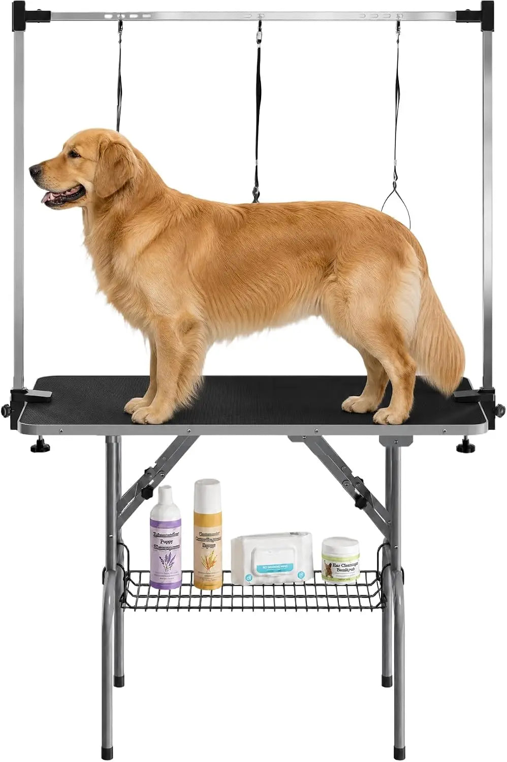 Garvee Professional Foldable Dog Grooming Table With Adjustable Safety Arm