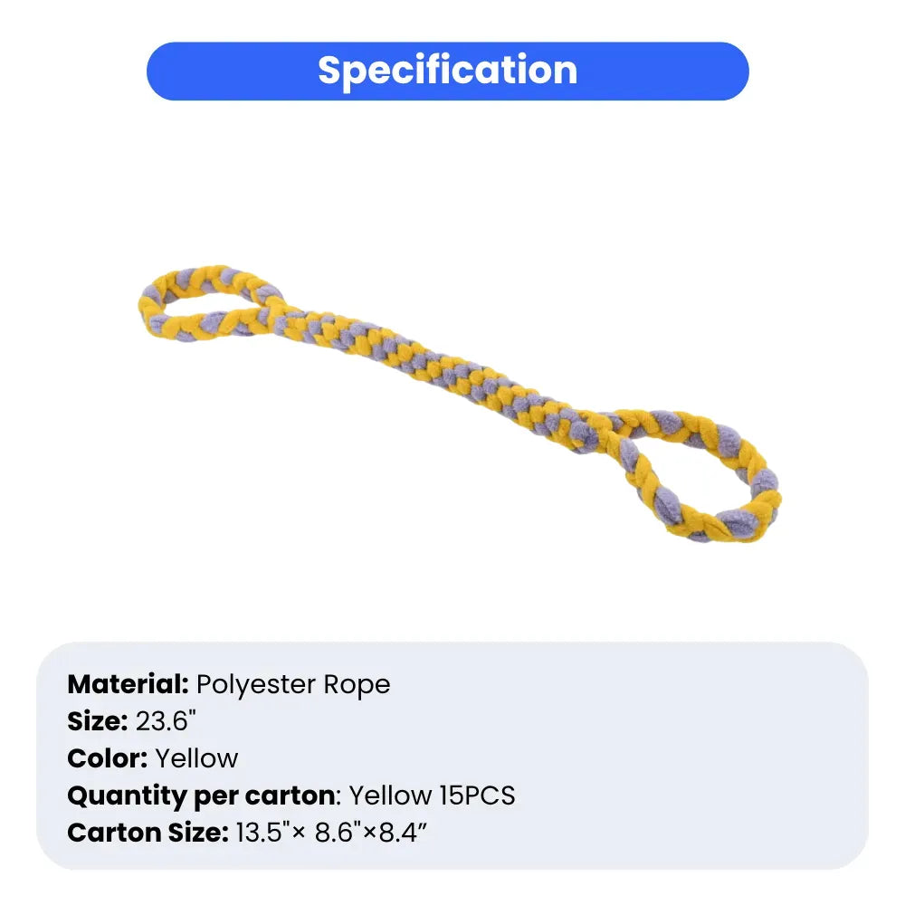 Interactive Dog Rope Tug Toy With Durable Dual Handles