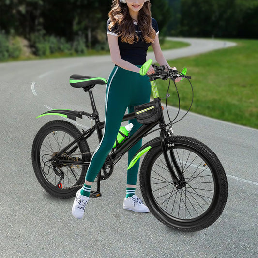 Adjustable 7 Speed Mountain Bike With Storage Bag And Brake