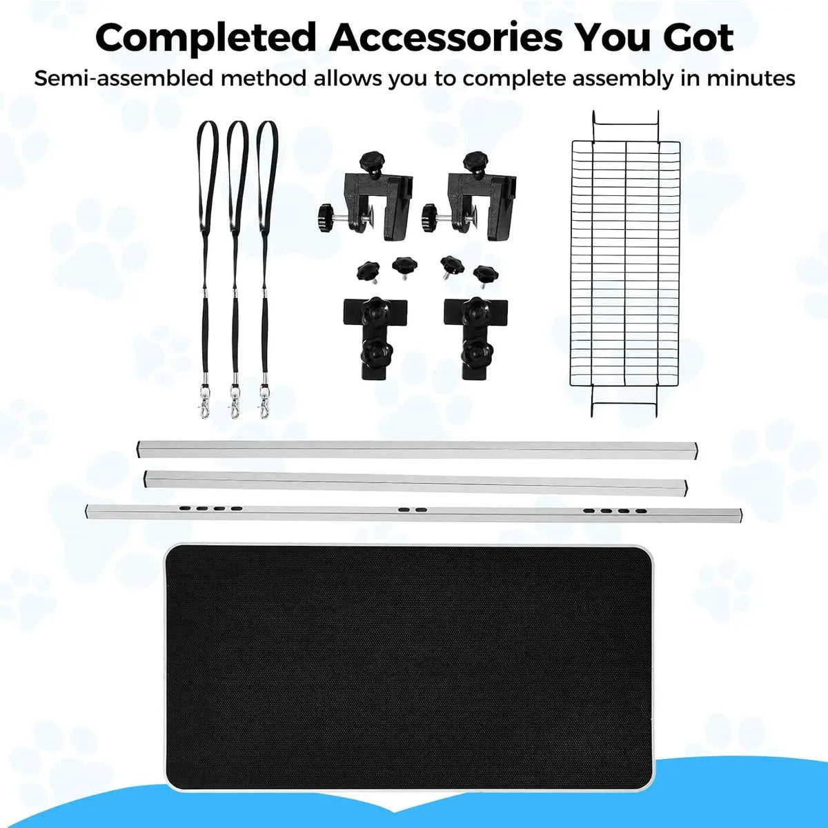 Garvee Professional Foldable Dog Grooming Table With Adjustable Arm