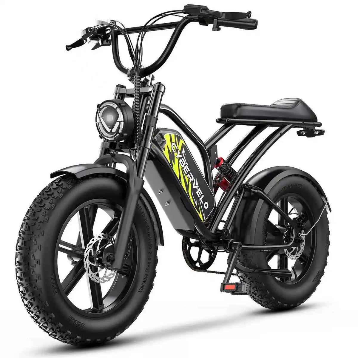 Cybervelo 1000W Fat Tire Electric Bike With Removable Battery