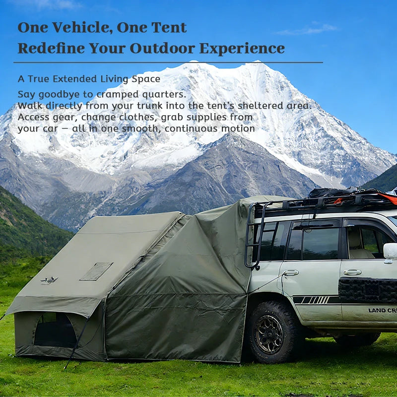 Pakicetus Inflatable Camping Tent With Extended Sun Canopy