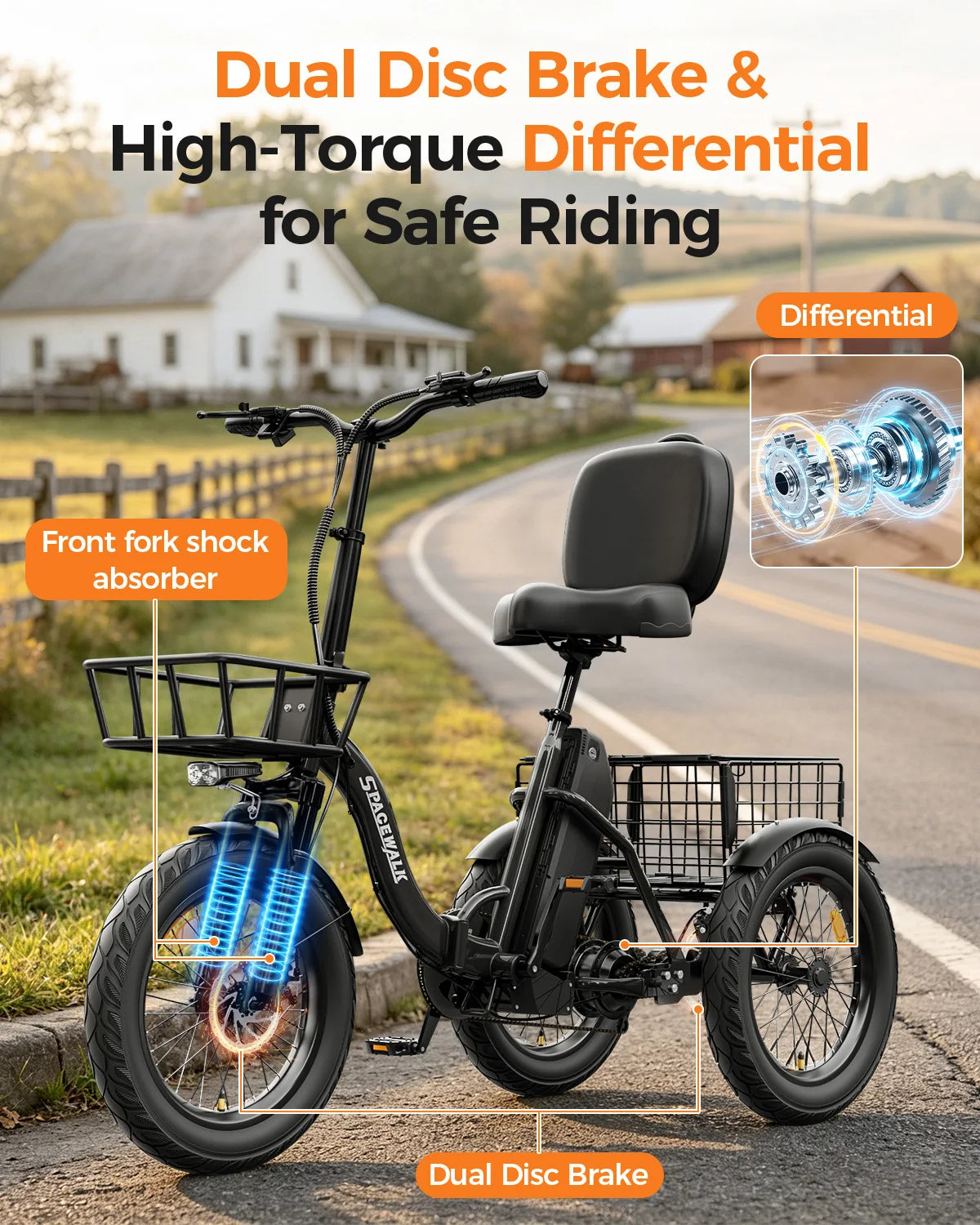EILLEO SPACEWALK Folding Electric Trike for Adults