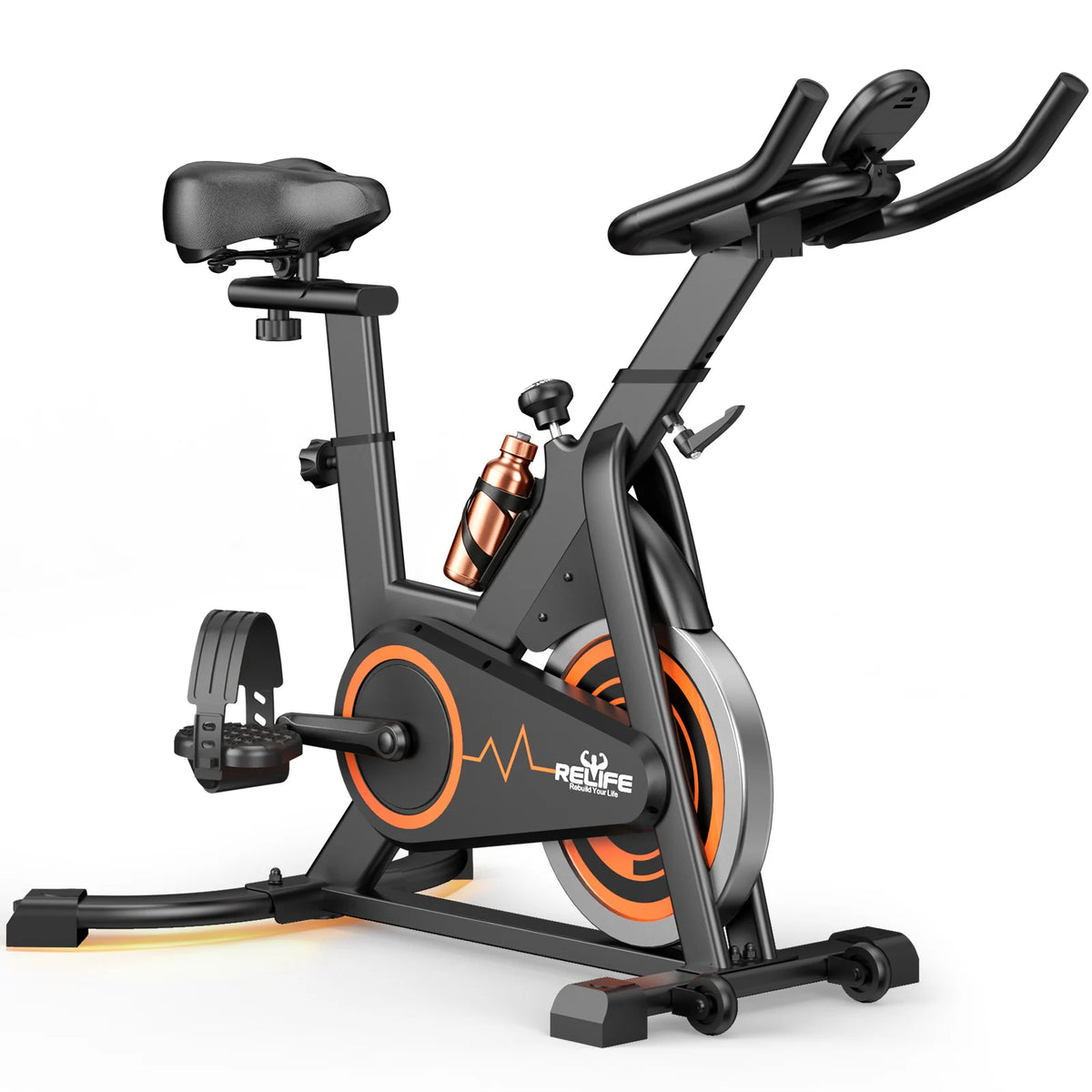 RELIFE Silent Belt Drive Indoor Cycling Bike With LCD Monitor