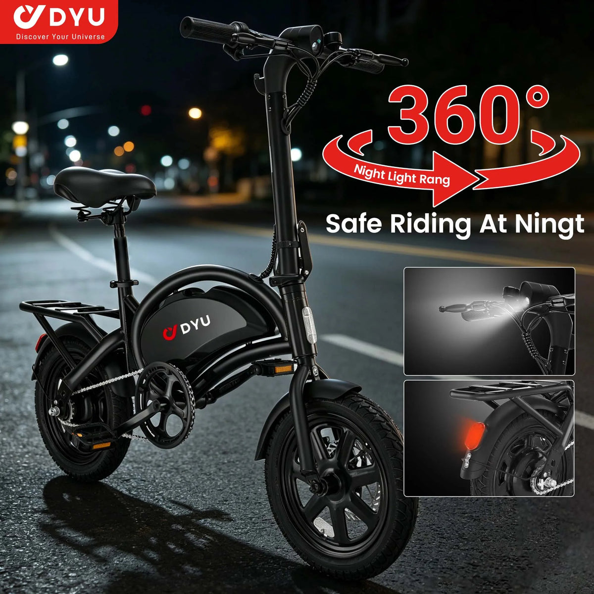 DYU D3F Folding Electric Bike For Convenient City Riding
