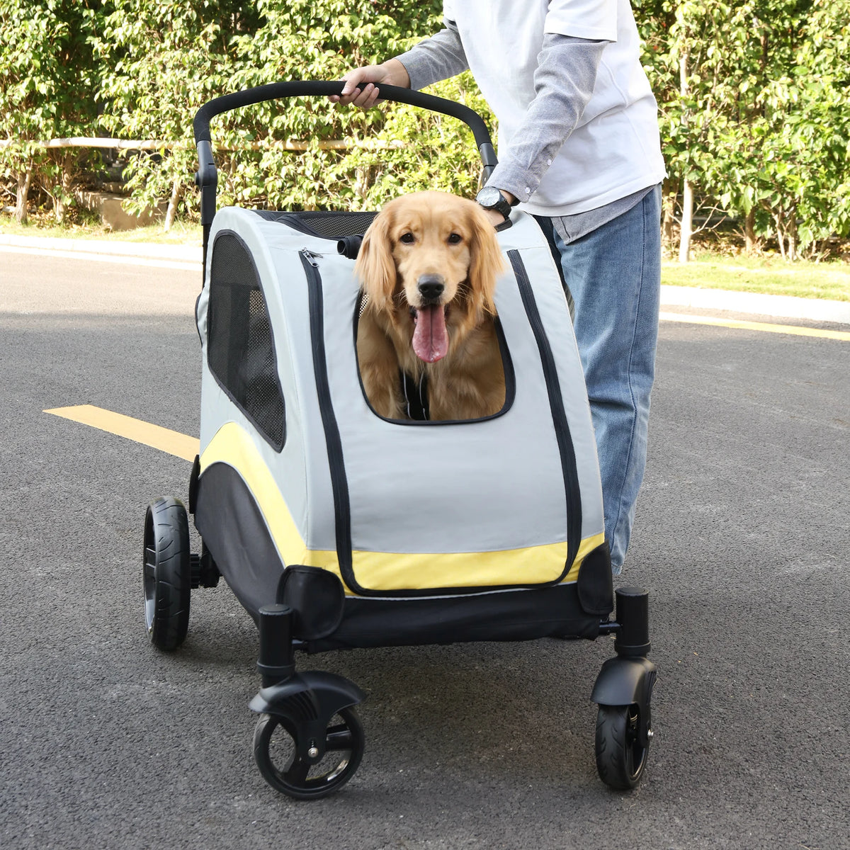 Portable Foldable Breathable Pet Stroller for Dogs and Cats Travel