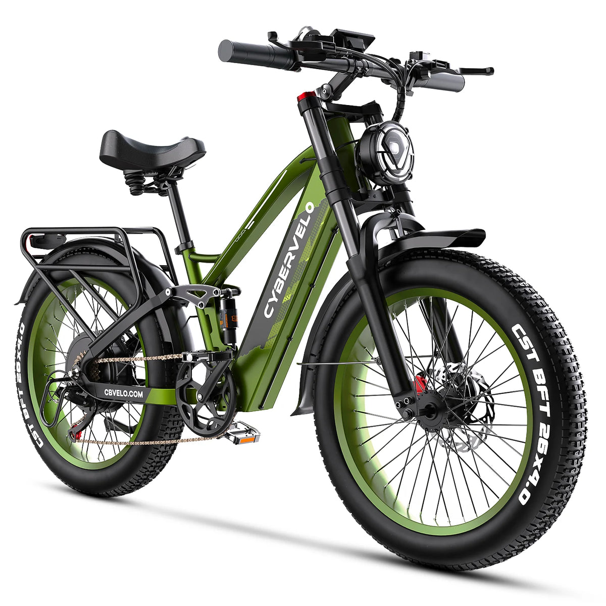 Cybervelo 5000W Peak Fat Tire All Terrain Electric Mountain Bike