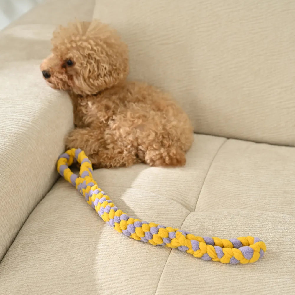 Interactive Dog Rope Tug Toy With Durable Dual Handles
