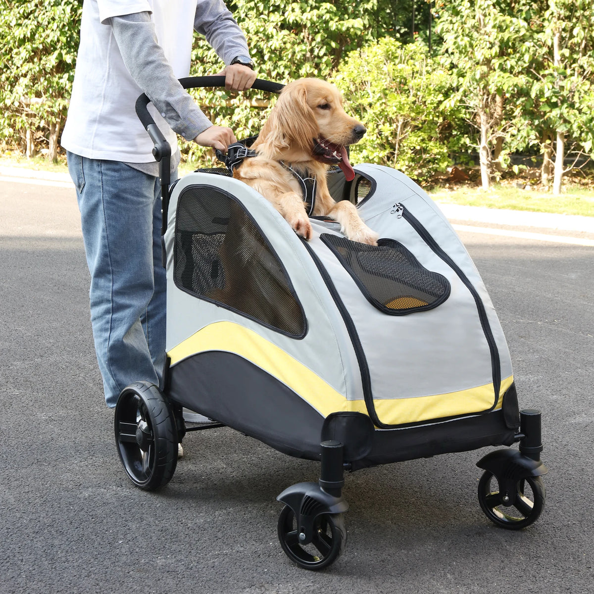 Portable Foldable Breathable Pet Stroller for Dogs and Cats Travel