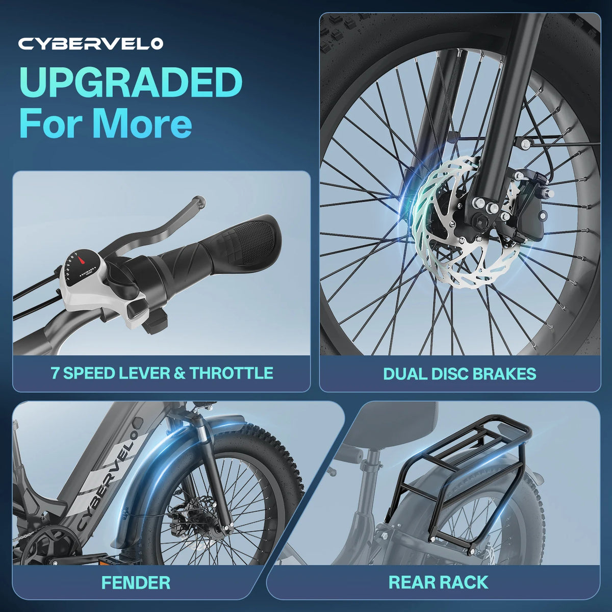Cybervelo Step Through Commuter Electric Bike With Long Range Battery