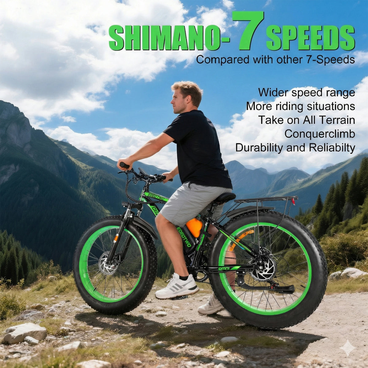 Fat Tire Electric Bike With 1000W Motor And 48V Battery