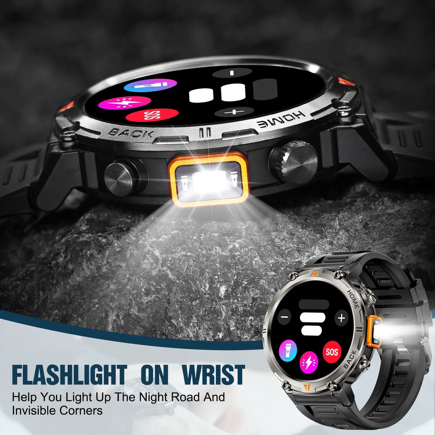 EIGIIS KE3 Bluetooth Smartwatch For Men With Health Monitor