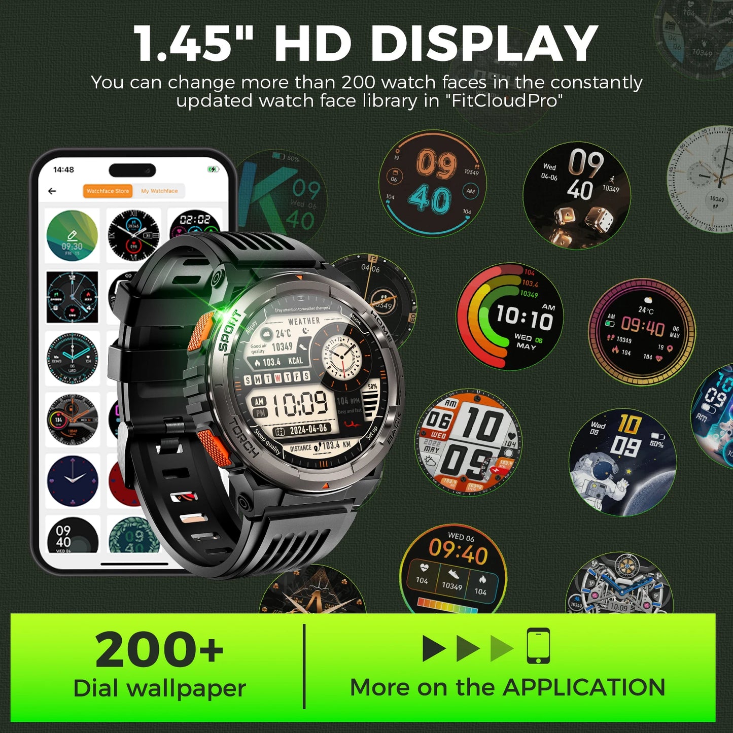 EIGIIS KE5 Smart Watch 3ATM Waterproof With Compass Barometer