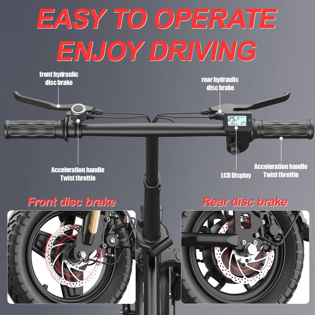 UPlee GE5 Folding Fat Tire Electric Bike For Adults