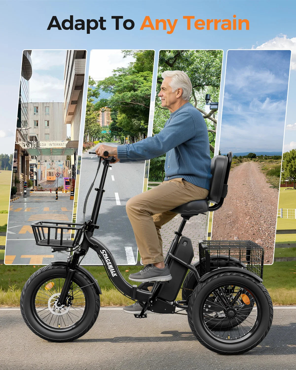 EILLEO SPACEWALK Folding Electric Trike for Adults