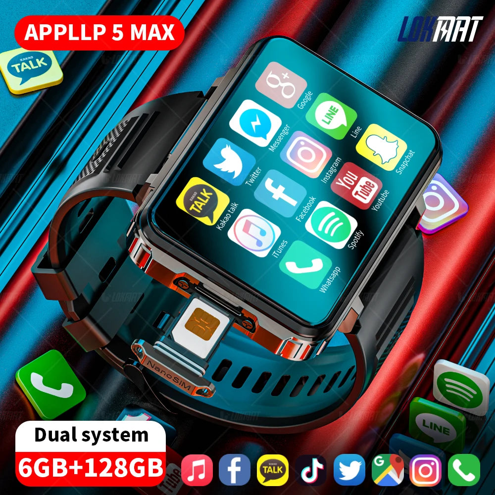 LOKMAT Android Smartwatch Phone With 4G WiFi And Dual Cameras