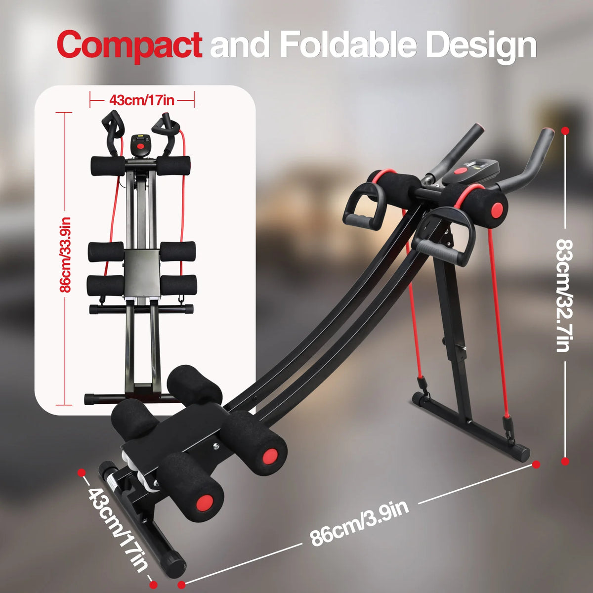 Foldable Adjustable Abdominal Trainer for Effective Core Workouts