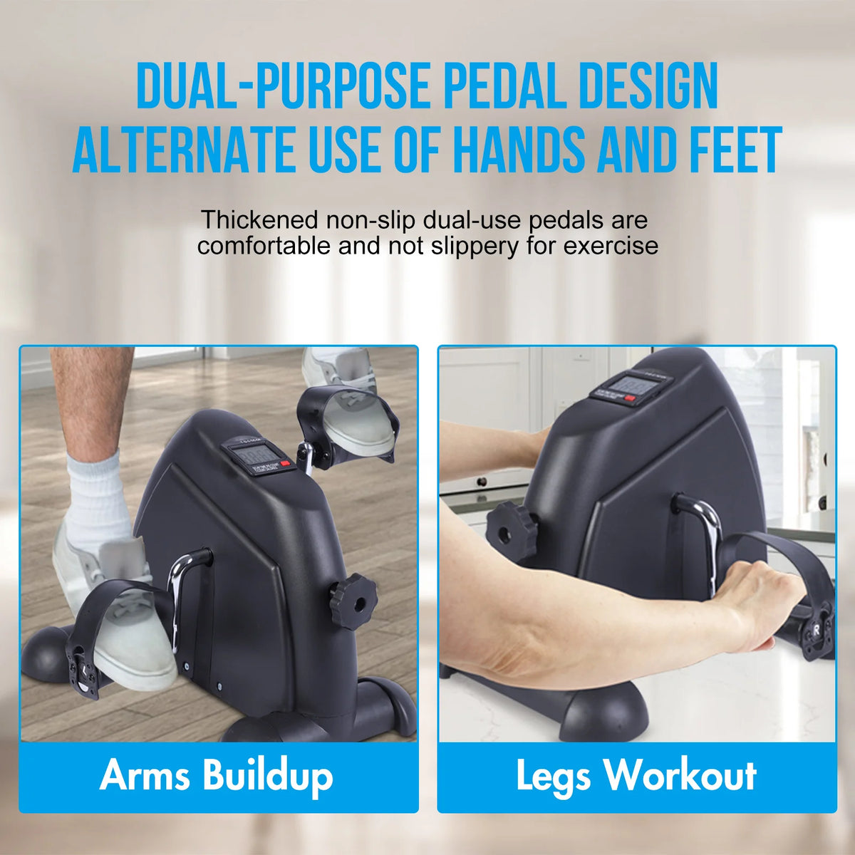 Motorized Under Desk Pedal Exerciser Bike With LCD Display