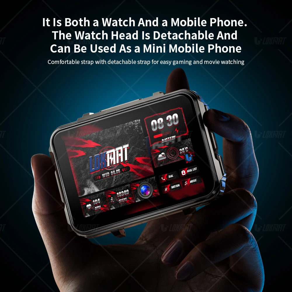 LOKMAT Android Smartwatch Phone With 4G WiFi And Dual Cameras