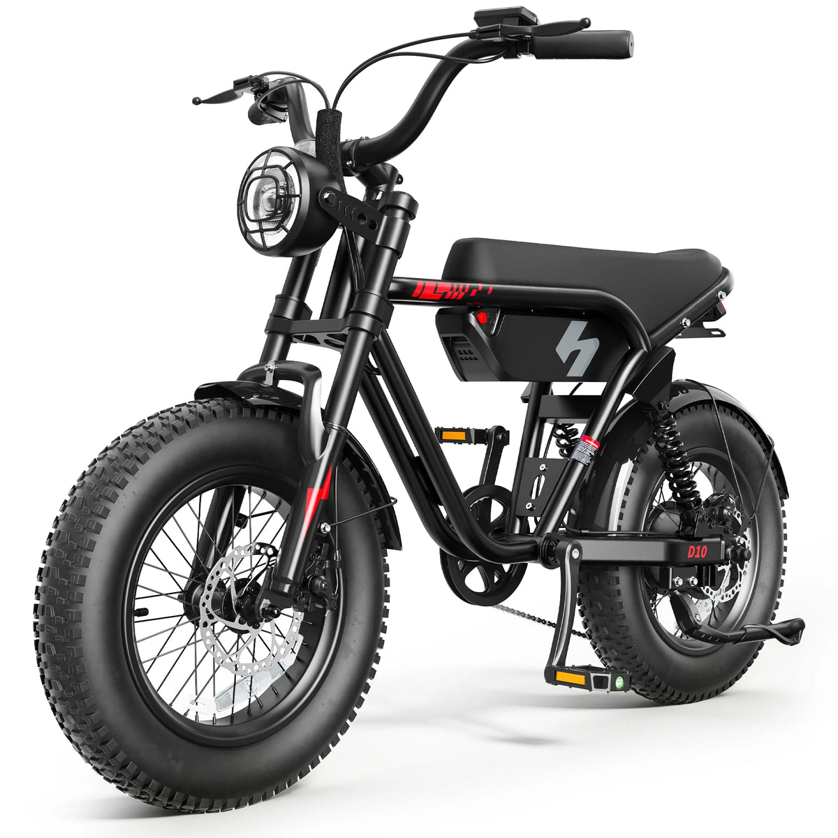 Hopepeak D10 Full Suspension Fat Tire Electric Mountain Bike