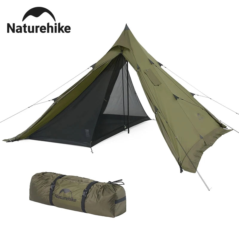 Naturehike Teepee Camping Tent With Chimney Window Flame Retardant Design
