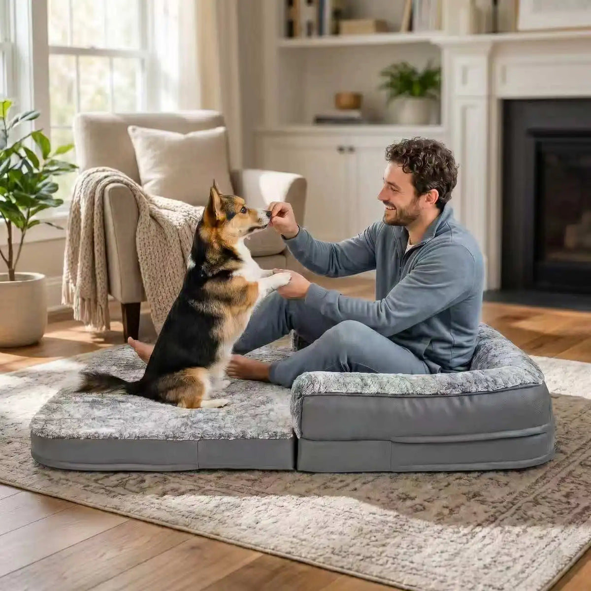 Bingopaw Orthopedic Floor Bed For Adults And Pets With Washable Cover