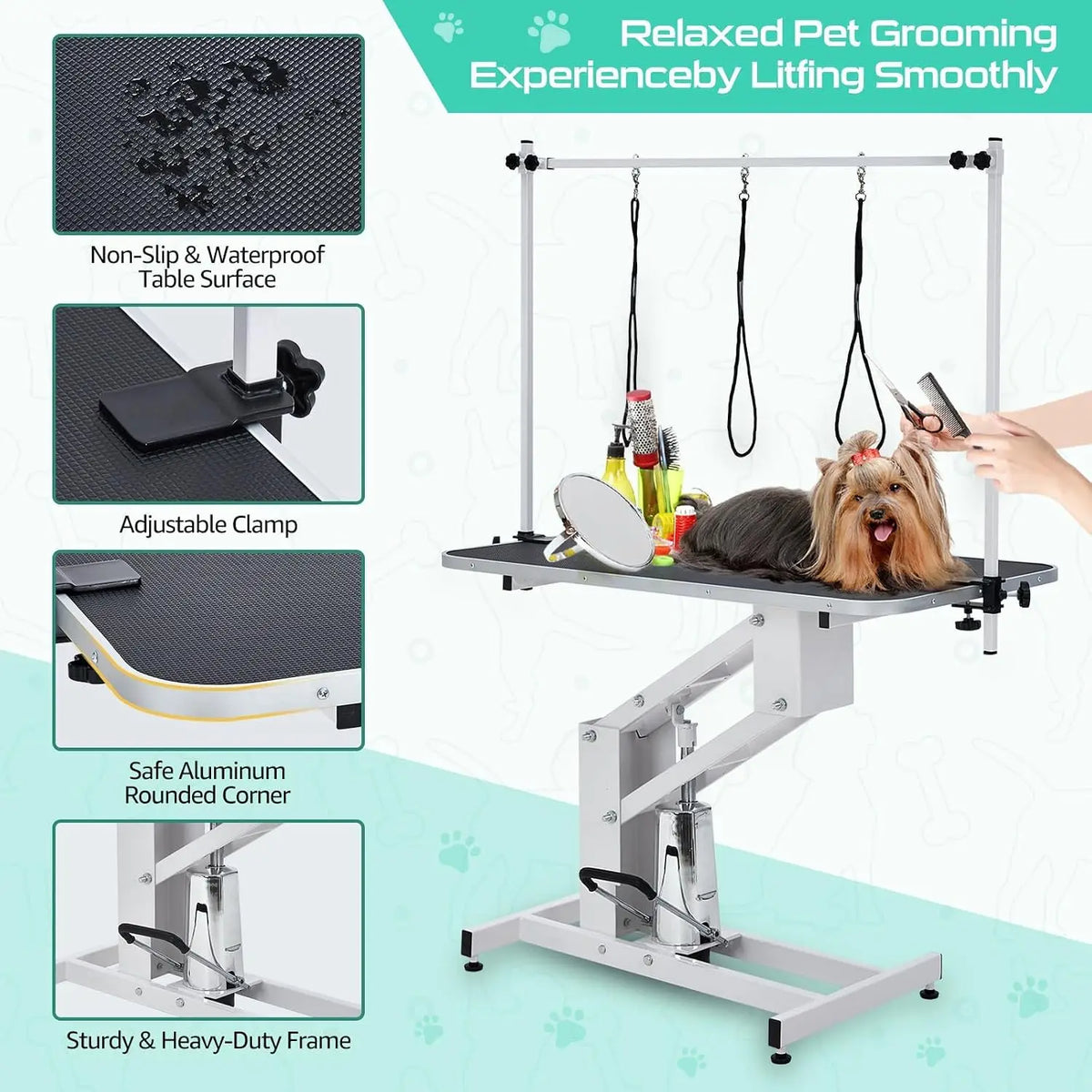 Garvee Electric Adjustable Dog Grooming Table With Slip Resistant Top